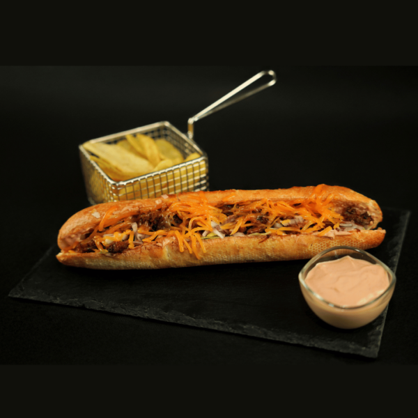 Pulled Pork Bagett Menü